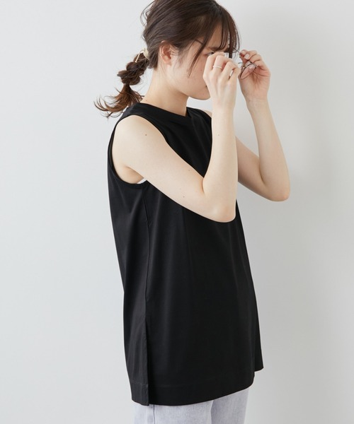 PUAL CE CIN(ピュアルセシン)の「【WEB限定】つい着たくなる。シルケット2WAYタンクトップ(タンクトップ・レディース・ホワイト/ブラック・FREE)」の18枚目の写真