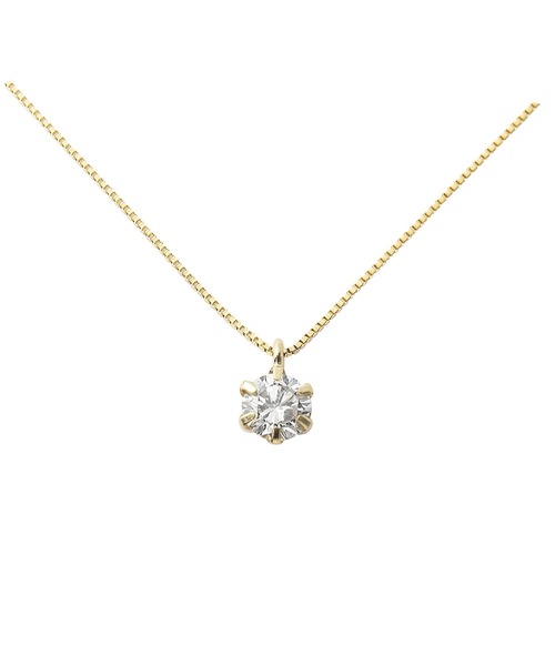 THE PLATINUM SELECT（ザ プラチナム セレクト）の「18金ゴールド ダイヤモンド ネックレス 0.2ct 鑑別カード付（ネックレス・レディース・ピンクゴールド/イエローゴールド・FREE）」の3枚目の写真