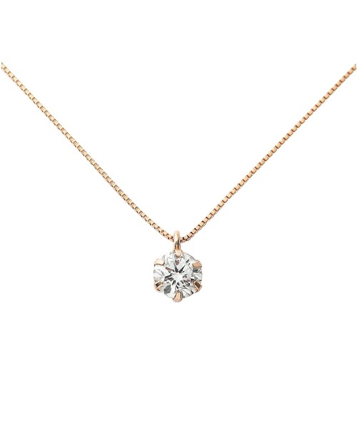 THE PLATINUM SELECT（ザ プラチナム セレクト）の「18金ゴールド ダイヤモンド ネックレス 0.2ct 鑑別カード付（ネックレス・レディース・ピンクゴールド/イエローゴールド・FREE）」の4枚目の写真