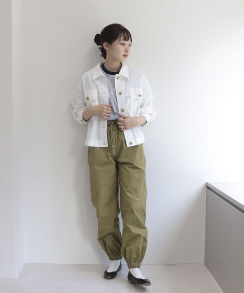fredy repit(フレディレピ)の「ショートシャツブルゾン(ミリタリージャケット・レディース・オフホワイト/カーキ・38)」の14枚目の写真