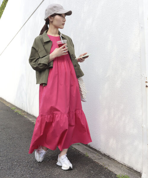 fredy repit(フレディレピ)の「ショートシャツブルゾン(ミリタリージャケット・レディース・オフホワイト/カーキ・38)」の3枚目の写真