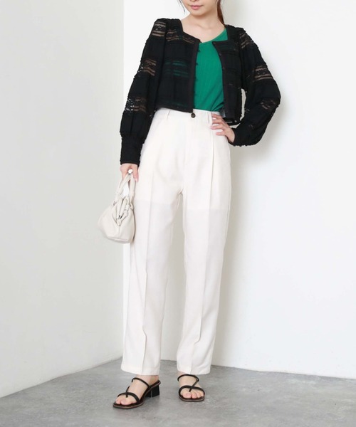 archives(アルシーヴ)の「フリルレース2WAYカーディガン(シャツ/ブラウス・レディース・ブラック/オフホワイト/アイボリー・MEDIUM)」の22枚目の写真