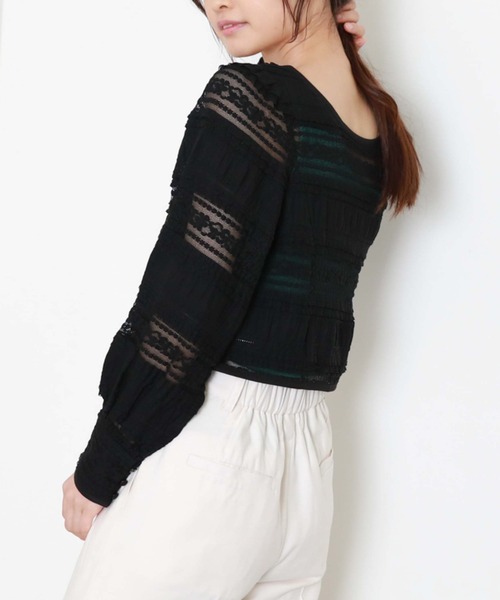 archives(アルシーヴ)の「フリルレース2WAYカーディガン(シャツ/ブラウス・レディース・ブラック/オフホワイト/アイボリー・MEDIUM)」の21枚目の写真