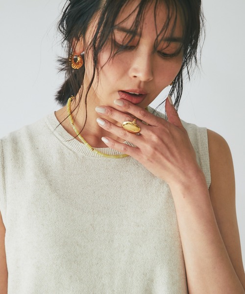 RIVE DROITE(リヴドロワ)の「テンセルリネンフレアニットワンピース(ワンピース・レディース・モカ/ベージュ系その他・FREE)」の4枚目の写真