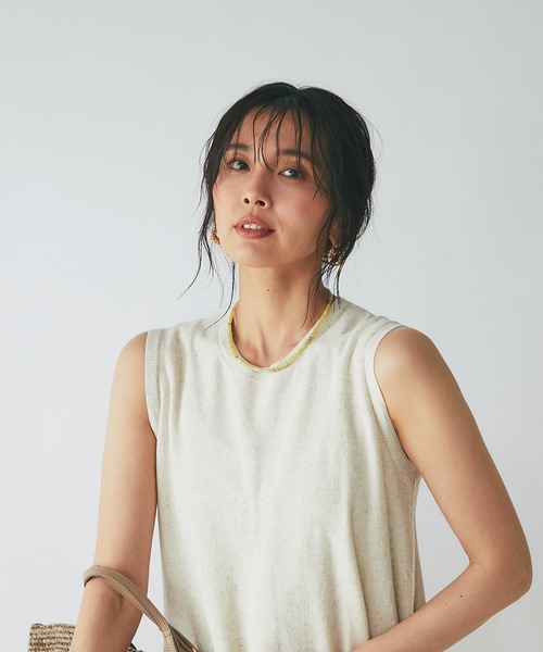 RIVE DROITE(リヴドロワ)の「テンセルリネンフレアニットワンピース(ワンピース・レディース・モカ/ベージュ系その他・FREE)」の5枚目の写真