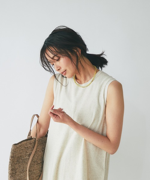 RIVE DROITE(リヴドロワ)の「テンセルリネンフレアニットワンピース(ワンピース・レディース・モカ/ベージュ系その他・FREE)」の7枚目の写真