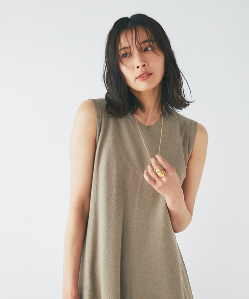 RIVE DROITE(リヴドロワ)の「テンセルリネンフレアニットワンピース(ワンピース・レディース・モカ/ベージュ系その他・FREE)」の10枚目の写真