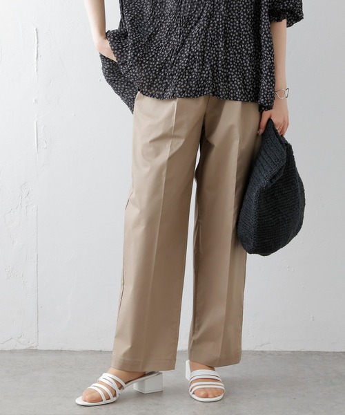 PUAL CE CIN（ピュアルセシン）の「JAPAN MADEスラックスパンツ（その他パンツ・レディース・オリーブ/ブラック/ブルー/ライトベージュ・FREE）」の3枚目の写真