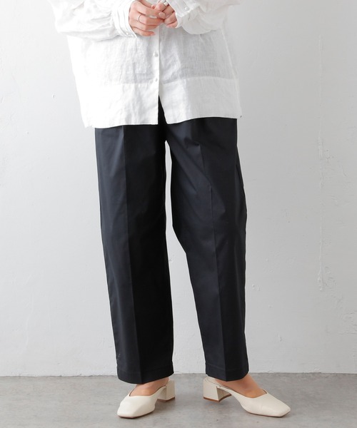 PUAL CE CIN（ピュアルセシン）の「JAPAN MADEスラックスパンツ（その他パンツ・レディース・オリーブ/ブラック/ブルー/ライトベージュ・FREE）」の2枚目の写真