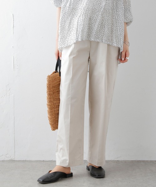 PUAL CE CIN（ピュアルセシン）の「JAPAN MADEスラックスパンツ（その他パンツ・レディース・オリーブ/ブラック/ブルー/ライトベージュ・FREE）」の9枚目の写真