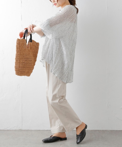 PUAL CE CIN（ピュアルセシン）の「JAPAN MADEスラックスパンツ（その他パンツ・レディース・オリーブ/ブラック/ブルー/ライトベージュ・FREE）」の12枚目の写真