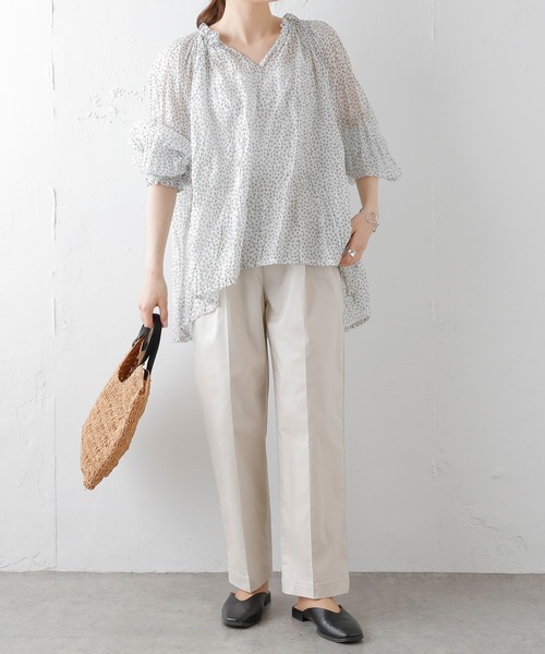 PUAL CE CIN（ピュアルセシン）の「JAPAN MADEスラックスパンツ（その他パンツ・レディース・オリーブ/ブラック/ブルー/ライトベージュ・FREE）」の21枚目の写真