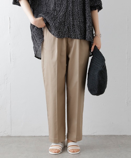 PUAL CE CIN（ピュアルセシン）の「JAPAN MADEスラックスパンツ（その他パンツ・レディース・オリーブ/ブラック/ブルー/ライトベージュ・FREE）」の7枚目の写真