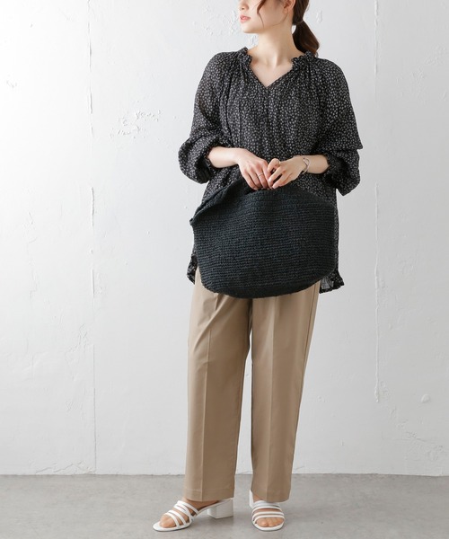 PUAL CE CIN（ピュアルセシン）の「JAPAN MADEスラックスパンツ（その他パンツ・レディース・オリーブ/ブラック/ブルー/ライトベージュ・FREE）」の19枚目の写真