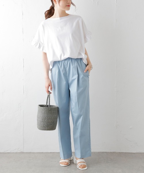 PUAL CE CIN（ピュアルセシン）の「JAPAN MADEスラックスパンツ（その他パンツ・レディース・オリーブ/ブラック/ブルー/ライトベージュ・FREE）」の16枚目の写真