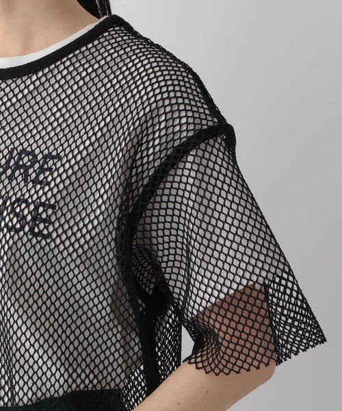 LOWRYS FARM（ローリーズファーム）の「メッシュＴシャツＳＳ　278969（Tシャツ/カットソー・レディース・ブラック/グリーン/オフホワイト・FREE）」の10枚目の写真