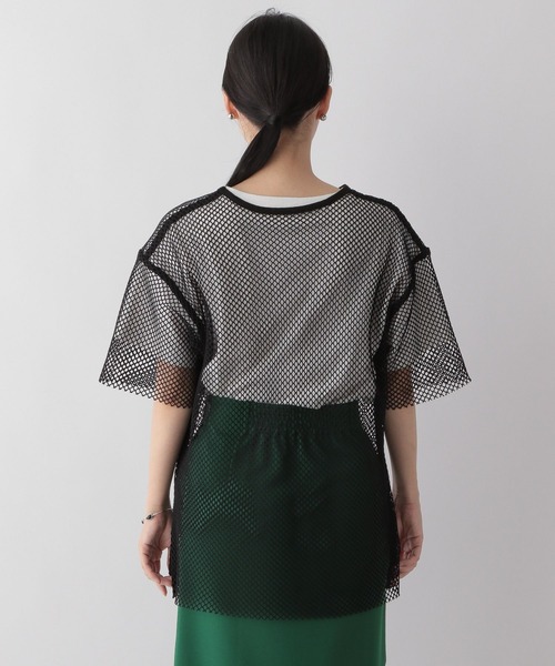 LOWRYS FARM（ローリーズファーム）の「メッシュＴシャツＳＳ　278969（Tシャツ/カットソー・レディース・ブラック/グリーン/オフホワイト・FREE）」の21枚目の写真