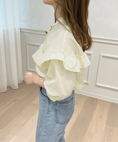 apres jour(アプレジュール)の「フリルデザインブラウス【ZOZOTOWN限定アイテム】(シャツ/ブラウス・レディース・オフホワイト/クリーム/ブルー系その他・フリー/X-LARGE)」の17枚目の写真