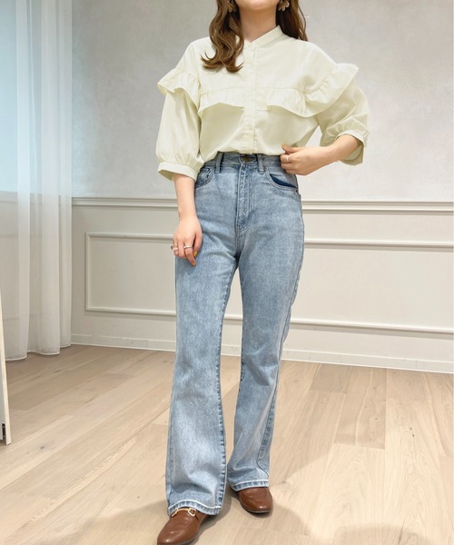 apres jour(アプレジュール)の「フリルデザインブラウス【ZOZOTOWN限定アイテム】(シャツ/ブラウス・レディース・オフホワイト/クリーム/ブルー系その他・フリー/X-LARGE)」の19枚目の写真