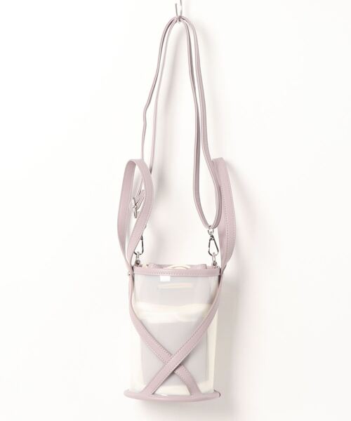 KOBE LETTUCE（コウベレタス）の「[2点セット]巾着INクリアクロスバケツバッグ（ハンドバッグ・レディース・ブラック系その他/グレイッシュベージュ/ピンク/ブラウン系その他/ダークブラウン・FREE）」の5枚目の写真