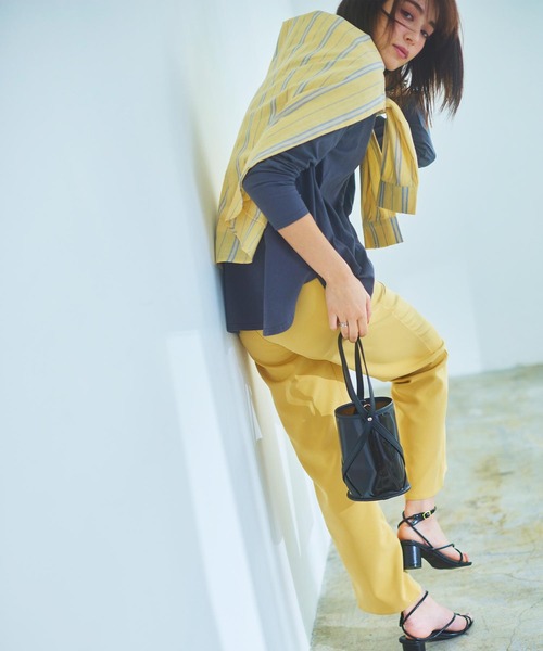 KOBE LETTUCE（コウベレタス）の「[2点セット]巾着INクリアクロスバケツバッグ（ハンドバッグ・レディース・ブラック系その他/グレイッシュベージュ/ピンク/ブラウン系その他/ダークブラウン・FREE）」の11枚目の写真