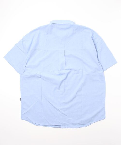 ROMANTIC CROWN（ロマンティッククラウン）の「A'GEM/9 × .kom『ROMANTIC CROWN/ロマンティッククラウン』RECENT LOGO OXFORD SHIRT/リーセント オックスフォードシャツ（シャツ/ブラウス・レディース・ブルー/ホワイト/ライトブルー・L）」の4枚目の写真