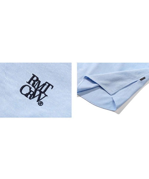 ROMANTIC CROWN（ロマンティッククラウン）の「A'GEM/9 × .kom『ROMANTIC CROWN/ロマンティッククラウン』RECENT LOGO OXFORD SHIRT/リーセント オックスフォードシャツ（シャツ/ブラウス・レディース・ブルー/ホワイト/ライトブルー・L）」の18枚目の写真