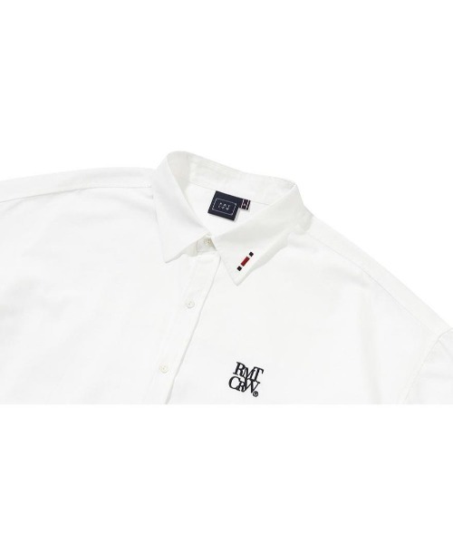 ROMANTIC CROWN（ロマンティッククラウン）の「A'GEM/9 × .kom『ROMANTIC CROWN/ロマンティッククラウン』RECENT LOGO OXFORD SHIRT/リーセント オックスフォードシャツ（シャツ/ブラウス・レディース・ブルー/ホワイト/ライトブルー・L）」の12枚目の写真