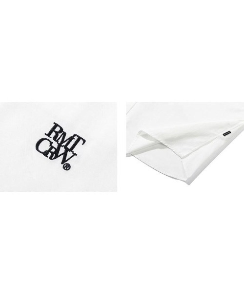 ROMANTIC CROWN（ロマンティッククラウン）の「A'GEM/9 × .kom『ROMANTIC CROWN/ロマンティッククラウン』RECENT LOGO OXFORD SHIRT/リーセント オックスフォードシャツ（シャツ/ブラウス・レディース・ブルー/ホワイト/ライトブルー・L）」の13枚目の写真