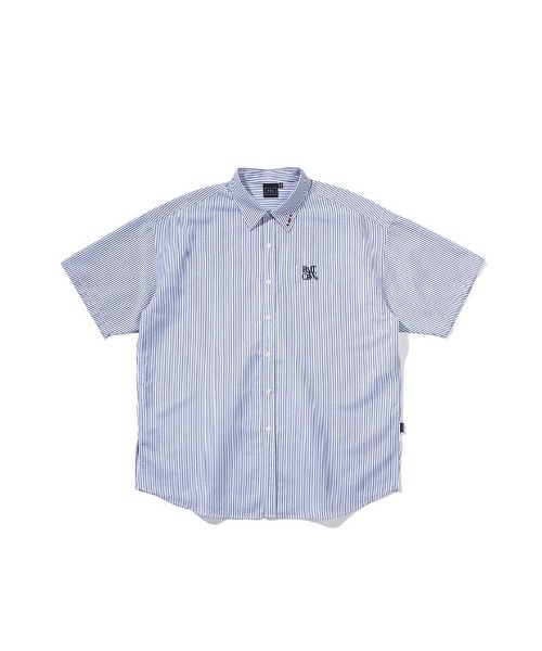 ROMANTIC CROWN（ロマンティッククラウン）の「A'GEM/9 × .kom『ROMANTIC CROWN/ロマンティッククラウン』RECENT LOGO OXFORD SHIRT/リーセント オックスフォードシャツ（シャツ/ブラウス・レディース・ブルー/ホワイト/ライトブルー・L）」の20枚目の写真