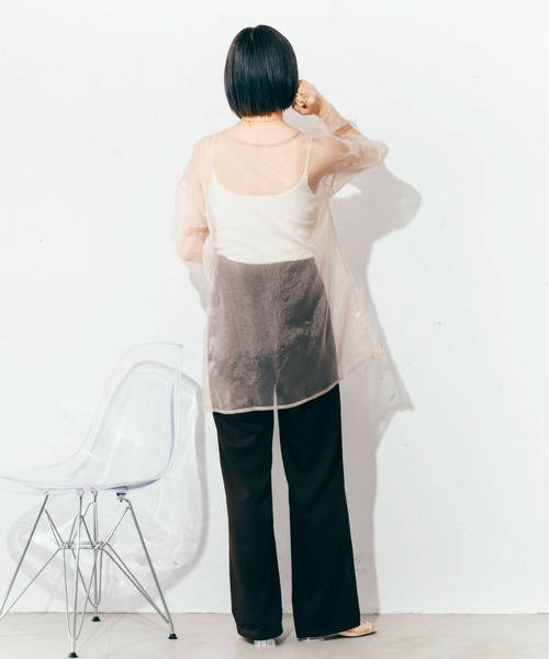 sheller ２wayシアーテールシャツ cheriella tシャツ 「cheriella」WEB限定前後2WAY袖切替マーブル