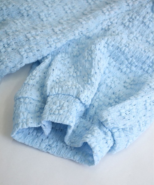 ibeul_（イベール）の「レースフレア コンパクトパフスリーブトップス（Tシャツ/カットソー・レディース・ホワイト/ライム/ブルー/アイボリー・FREE）」の12枚目の写真