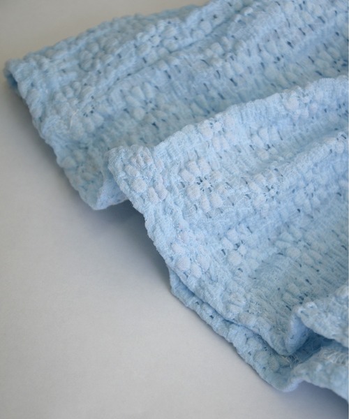 ibeul_（イベール）の「レースフレア コンパクトパフスリーブトップス（Tシャツ/カットソー・レディース・ホワイト/ライム/ブルー/アイボリー・FREE）」の16枚目の写真