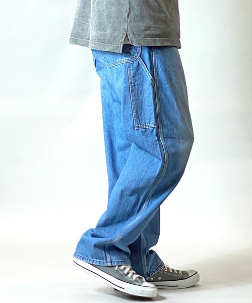 Wrangler（ラングラー）の「WRANGLER BROWN PAINTER PANTS/ラングラー ペインターパンツ（デニムパンツ・メンズ・サックスブルー/ブルー・S/M/L）」の6枚目の写真