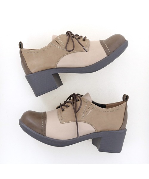 byあしながおじさん（バイアシナガオジサン）の「レースアップシューズ　-8980438（ドレスシューズ・レディース・ベージュ/マルチ/チェック・22.5cm/23.5cm/24.5cm/23.0cm/24.0cm/25.0cm/22.0cm）」の9枚目の写真