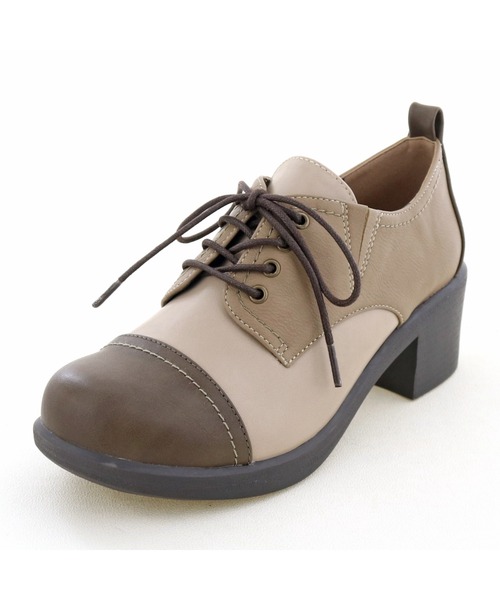 byあしながおじさん（バイアシナガオジサン）の「レースアップシューズ　-8980438（ドレスシューズ・レディース・ベージュ/マルチ/チェック・22.5cm/23.5cm/24.5cm/23.0cm/24.0cm/25.0cm/22.0cm）」の10枚目の写真