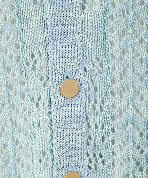 boussole（ブソル）の「【boussole×qualite】レースニットカーデ（カーディガン/ボレロ・レディース・ライトブルー/オフホワイト・フリー）」の10枚目の写真