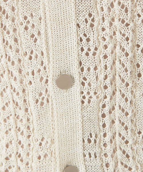 boussole（ブソル）の「【boussole×qualite】レースニットカーデ（カーディガン/ボレロ・レディース・ライトブルー/オフホワイト・フリー）」の12枚目の写真
