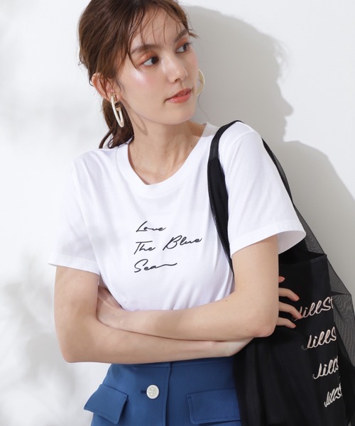 JILL STUART(ジルスチュアート)の「◆メッセージTシャツ(Tシャツ/カットソー・レディース・ベージュ/ホワイト/ピンク・FREE)」の2枚目の写真