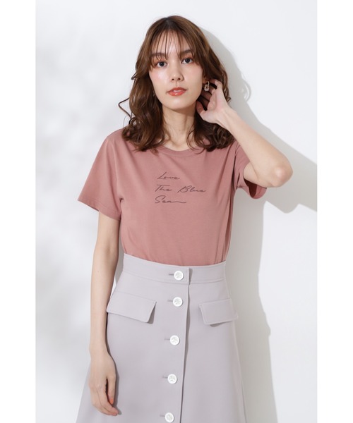 JILL STUART(ジルスチュアート)の「◆メッセージTシャツ(Tシャツ/カットソー・レディース・ベージュ/ホワイト/ピンク・FREE)」の8枚目の写真