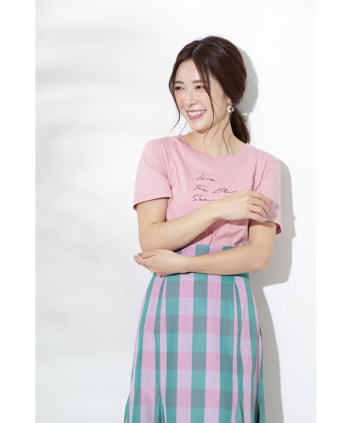 JILL STUART(ジルスチュアート)の「◆メッセージTシャツ(Tシャツ/カットソー・レディース・ベージュ/ホワイト/ピンク・FREE)」の11枚目の写真