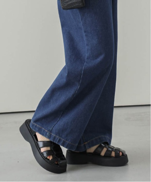 La-gemme(ラジェム)の「厚底グルカサンダル(サンダル・レディース・ブラック/オフホワイト/グリーン/カーキブラウン・38/39/35/36/37)」の7枚目の写真