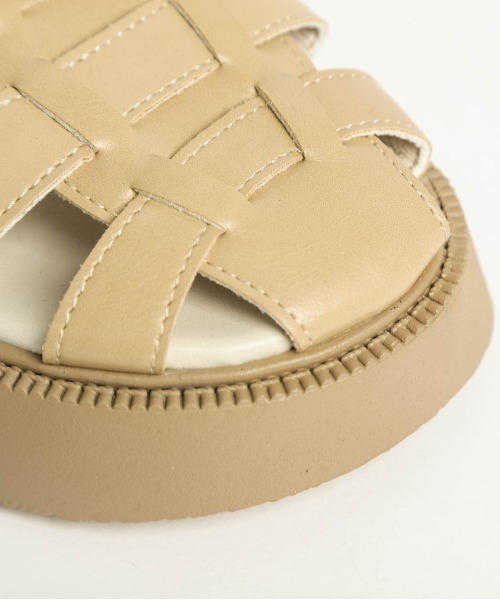 La-gemme(ラジェム)の「厚底グルカサンダル(サンダル・レディース・ブラック/オフホワイト/グリーン/カーキブラウン・38/39/35/36/37)」の20枚目の写真