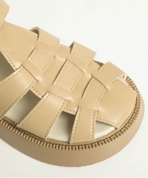 La-gemme(ラジェム)の「厚底グルカサンダル(サンダル・レディース・ブラック/オフホワイト/グリーン/カーキブラウン・38/39/35/36/37)」の21枚目の写真