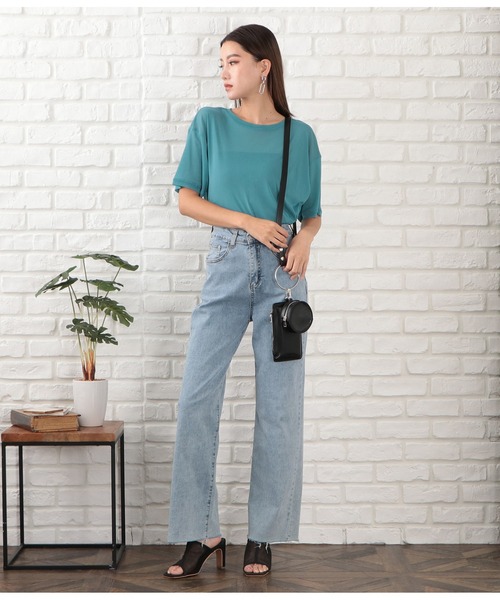 LATINA（ラティーナ）の「シアーネットTシャツ（Tシャツ/カットソー・レディース・ブラック/ブルー・FREE）」の4枚目の写真