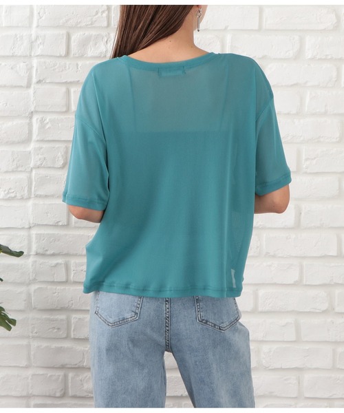 LATINA（ラティーナ）の「シアーネットTシャツ（Tシャツ/カットソー・レディース・ブラック/ブルー・FREE）」の6枚目の写真