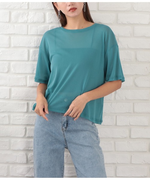 LATINA（ラティーナ）の「シアーネットTシャツ（Tシャツ/カットソー・レディース・ブラック/ブルー・FREE）」の12枚目の写真