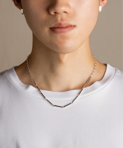 AURORA GRAN（オーロラグラン）の「AURORA GRAN オーロラグラン / Connect "I" Necklace コネクト ”I” シルバーチェーンネックレス（シルバー925） / 220407（ネックレス・メンズ・シルバー・FREE）」の2枚目の写真