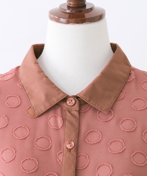 osharewalker（オシャレウォーカー）の「【廃盤】『シアードット柄ブラウス』（シャツ/ブラウス・レディース・ブラック/オフホワイト/ピンク・FREE）」の22枚目の写真