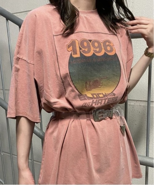 one way(ワンウェイ)の「Cinema1996ロゴT(Tシャツ/カットソー・レディース・ホワイト/ブラック/オレンジ/ライトグリーン・FREE)」の4枚目の写真